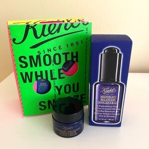 Kiehl’s Midnight Recovery Serum and Cream Set